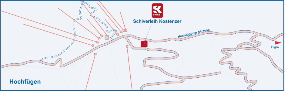 Ski equipment to Hochfügen