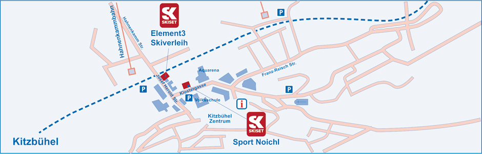 Ski equipment to Kitzbühel