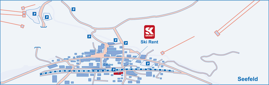 Ski equipment to Seefeld
